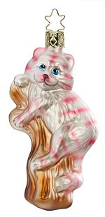 Grinning Cat - Cheshire<br>Inge-glas Ornament